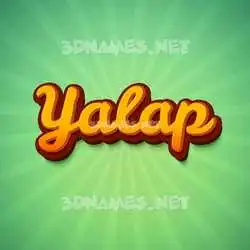 yalap in Green Rays style - 3D name wallpaper