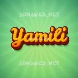yamili in Green Rays style - 3D name wallpaper