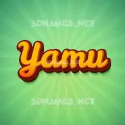 yamu in Green Rays style - 3D name wallpaper