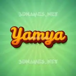 yamya in Green Rays style - 3D name wallpaper