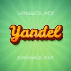 yandel in Green Rays style - 3D name wallpaper
