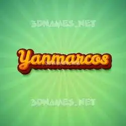 yanmarcos in Green Rays style - 3D name wallpaper