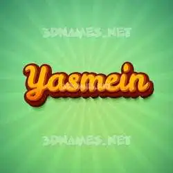 yasmein in Green Rays style - 3D name wallpaper