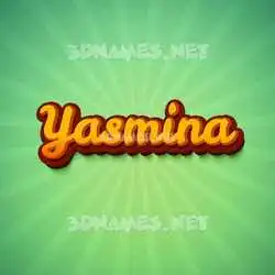 yasmina in Green Rays style - 3D name wallpaper
