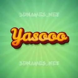 yasooo in Green Rays style - 3D name wallpaper