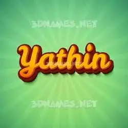 yathin in Green Rays style - 3D name wallpaper