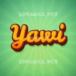 yawi in Green Rays style - 3D name wallpaper