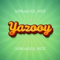 yazooy in Green Rays style - 3D name wallpaper