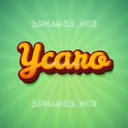 ycaro in Green Rays style - 3D name wallpaper