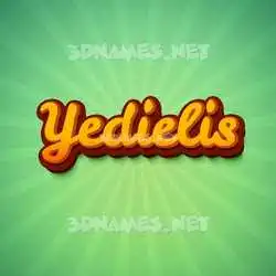 yedielis in Green Rays style - 3D name wallpaper