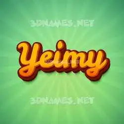 yeimy in Green Rays style - 3D name wallpaper