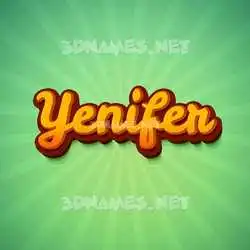 yenifer in Green Rays style - 3D name wallpaper