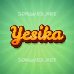 yesika in Green Rays style - 3D name wallpaper