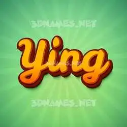 ying in Green Rays style - 3D name wallpaper