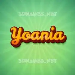 yoania in Green Rays style - 3D name wallpaper
