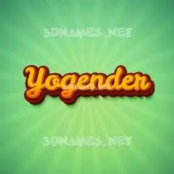 yogender in Green Rays style - 3D name wallpaper