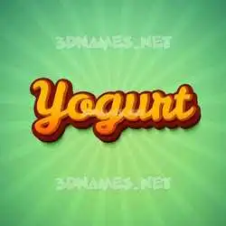 yogurt in Green Rays style - 3D name wallpaper