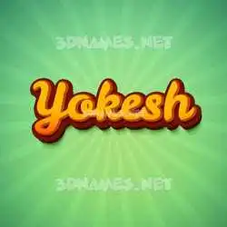 yokesh in Green Rays style - 3D name wallpaper