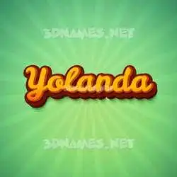 yolanda in Green Rays style - 3D name wallpaper