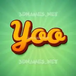 yoo in Green Rays style - 3D name wallpaper