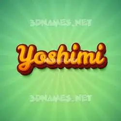 yoshimi in Green Rays style - 3D name wallpaper