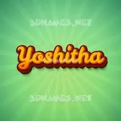 yoshitha in Green Rays style - 3D name wallpaper
