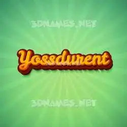 yossdurent in Green Rays style - 3D name wallpaper