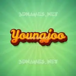youngjoo in Green Rays style - 3D name wallpaper