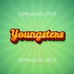 youngsters in Green Rays style - 3D name wallpaper