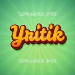 yritik in Green Rays style - 3D name wallpaper