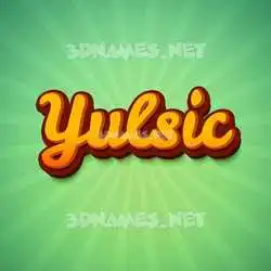 yulsic in Green Rays style - 3D name wallpaper
