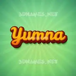 yumna in Green Rays style - 3D name wallpaper