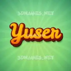 yuser in Green Rays style - 3D name wallpaper