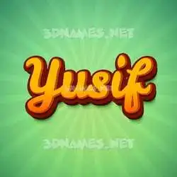 yusif in Green Rays style - 3D name wallpaper
