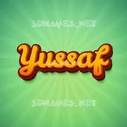 yussaf in Green Rays style - 3D name wallpaper