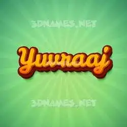 yuvraaj in Green Rays style - 3D name wallpaper