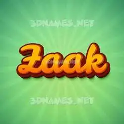 zaak in Green Rays style - 3D name wallpaper