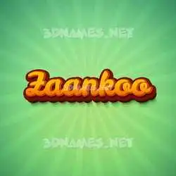 zaankoo in Green Rays style - 3D name wallpaper