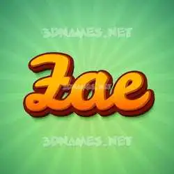 zae in Green Rays style - 3D name wallpaper