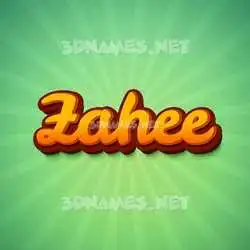 zahee in Green Rays style - 3D name wallpaper