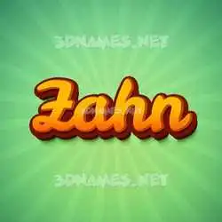 zahn in Green Rays style - 3D name wallpaper