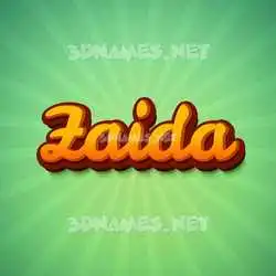 zaida in Green Rays style - 3D name wallpaper