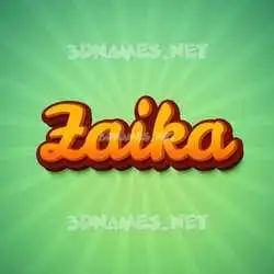 zaika in Green Rays style - 3D name wallpaper