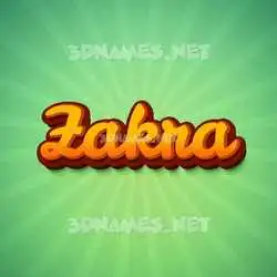zakra in Green Rays style - 3D name wallpaper