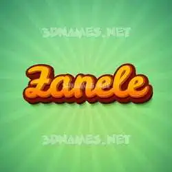 zanele in Green Rays style - 3D name wallpaper