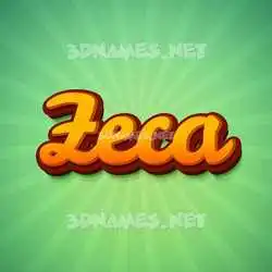 zeca in Green Rays style - 3D name wallpaper