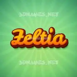 zeltia in Green Rays style - 3D name wallpaper