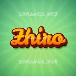 zhiro in Green Rays style - 3D name wallpaper