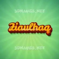 ziaulhaq in Green Rays style - 3D name wallpaper
