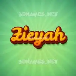 zieyah in Green Rays style - 3D name wallpaper
